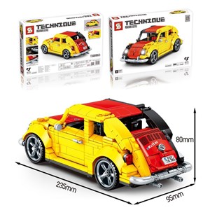 لگو تکنیک ماشین کلاسیک مدل SEMBO Blocks MOC Car Building Bricks H Tech Famous Vehicle_اسباب بازی